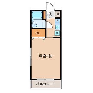 エクセランス小池(ワンルーム/4階)の間取り写真