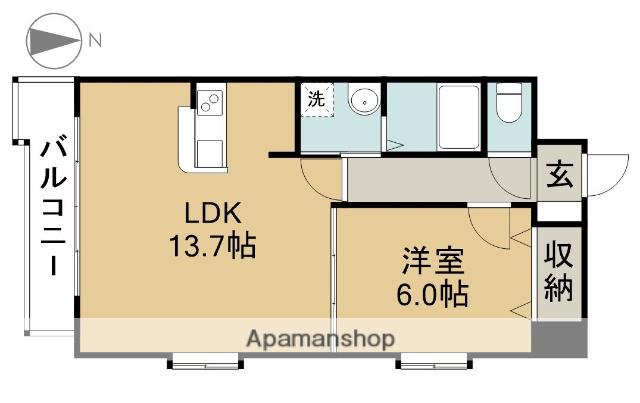 セントラルコート千代田(1LDK/5階)の間取り写真