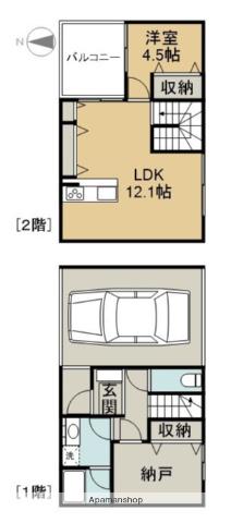 ADD ON 長牧 Ⅰ(1SLDK/1階)の間取り写真