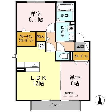 ライフステージIII(2LDK/2階)の間取り写真