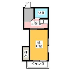 ハイツリトル松下(ワンルーム/4階)の間取り写真