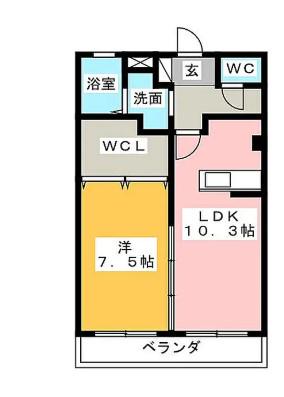 サンハイツ小池(1LDK/2階)の間取り写真