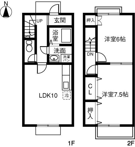 エクセルⅢ(2LDK)の間取り写真