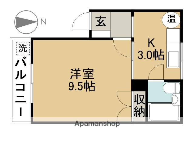 コーポWOODY(1K/3階)の間取り写真