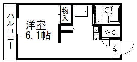 レオパレス清良(1K/3階)の間取り写真
