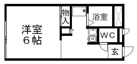 レオパレス清良(1K/2階)の間取り写真
