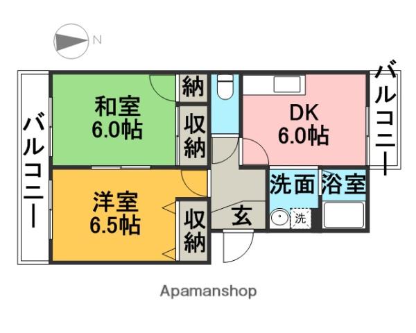 グレイス.K(2DK/1階)の間取り写真
