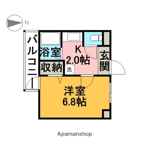 コーポ東海(1K/3階)の間取り写真