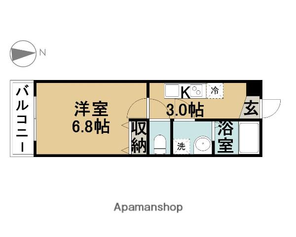 アスカ 2(1K/1階)の間取り写真