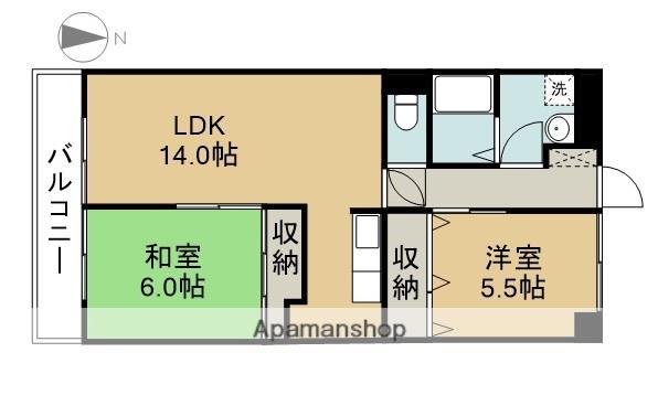 アネスト七宝(2LDK/2階)の間取り写真