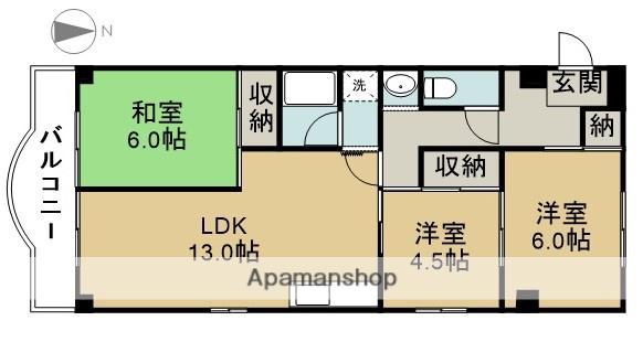 メゾン・ド・リオン今伊勢(3LDK/2階)の間取り写真