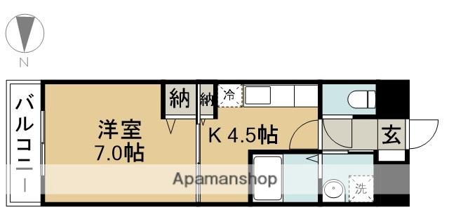 リアライズ七宝(1DK/5階)の間取り写真