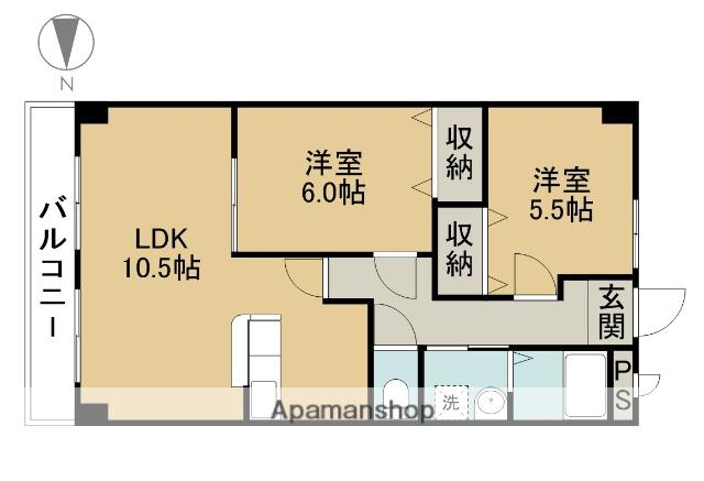 リアライズ七宝(2LDK/4階)の間取り写真