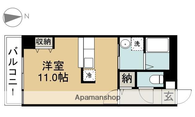 リアライズ七宝(ワンルーム/2階)の間取り写真