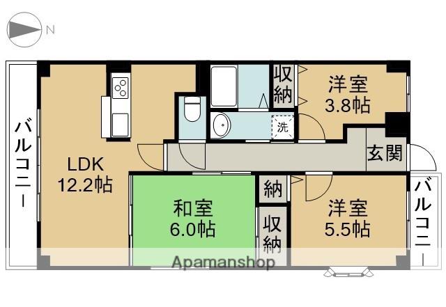 ルミエール(3LDK/3階)の間取り写真