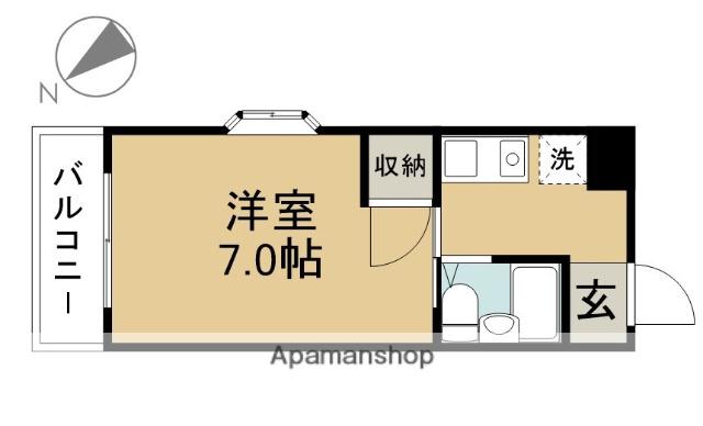 リバーサイドマンヒロ(1K/2階)の間取り写真