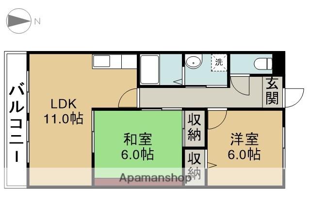 ロイヤルアネックス(2LDK/3階)の間取り写真