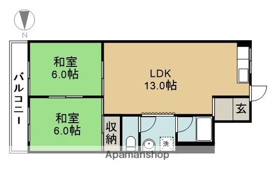 萬有家具ビル(2LDK/4階)の間取り写真