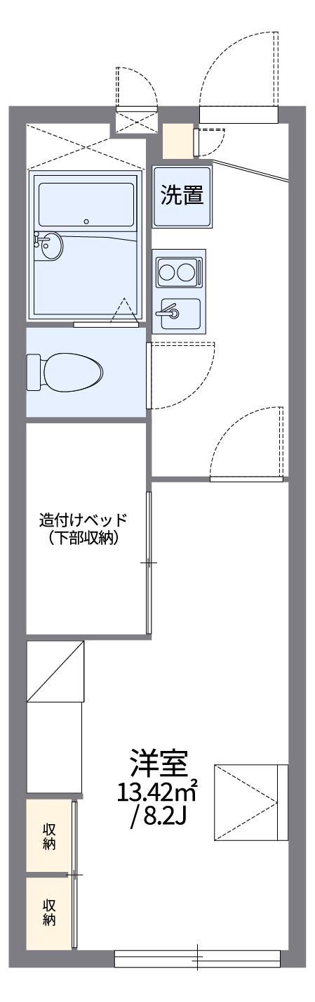 レオパレスポートリーファームⅠ(1K/2階)の間取り写真