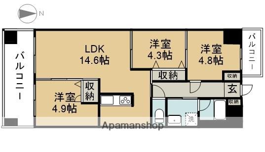 SKBUILDING-1(3LDK/3階)の間取り写真