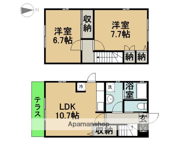 ラ　マカレーナＥ(2LDK)の間取り写真