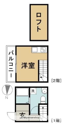 HATCH枇杷島(1K/1階)の間取り写真