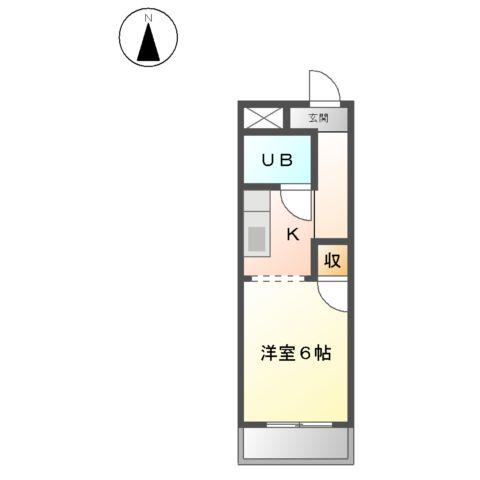 ファミール村田(1K/3階)の間取り写真