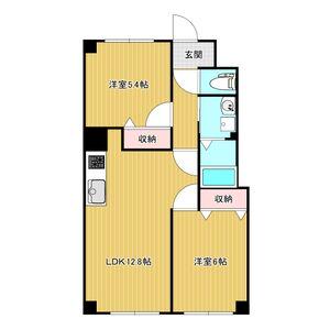 プロミネントAMA(2LDK/2階)の間取り写真