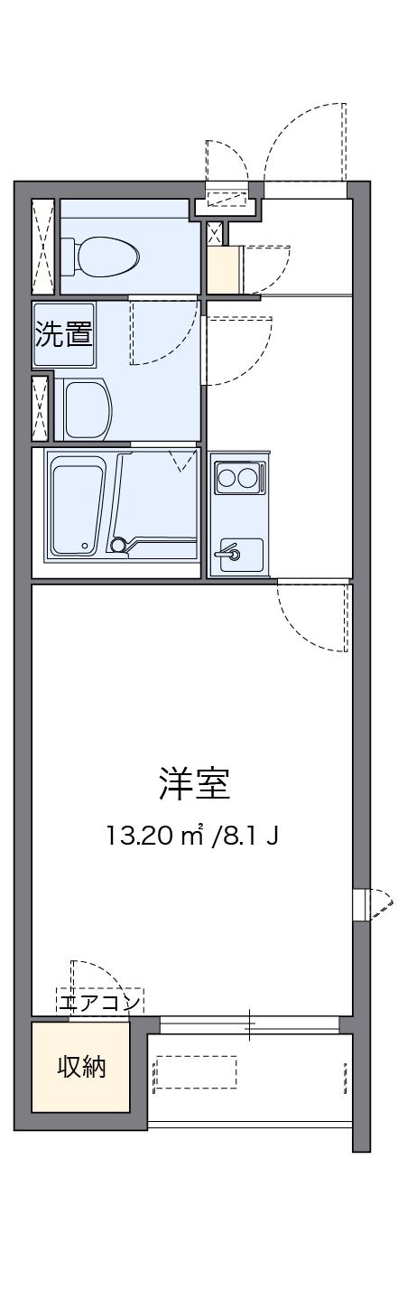 クレイノアベイユNⅡ(1K/2階)の間取り写真
