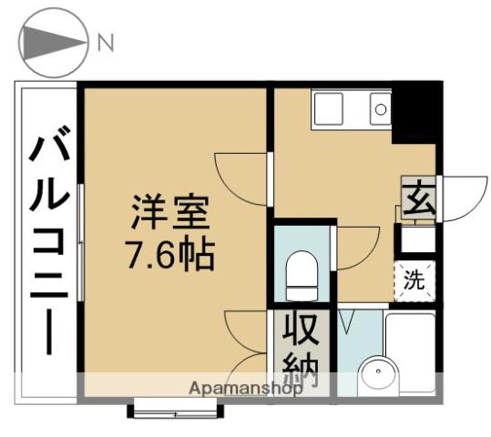 ニューリバーⅠ(1K/2階)の間取り写真