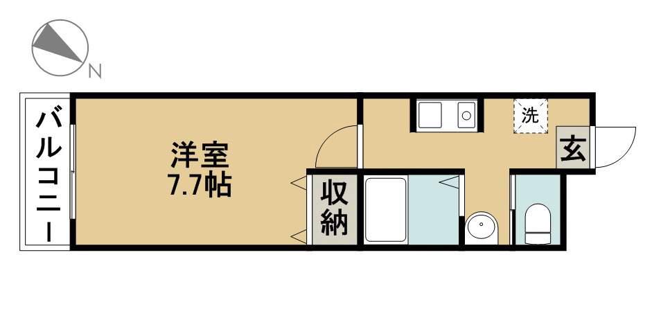 AーCITY清須(1K/5階)の間取り写真