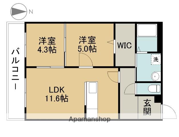 パストラーレ(2LDK/1階)の間取り写真