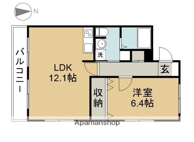 ルナ・ルーチェ(1LDK/3階)の間取り写真