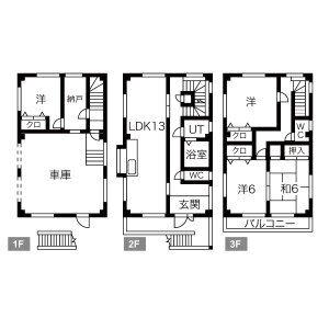 名鉄犬山線 下小田井駅 徒歩2分 3階建 築25年(4SLDK)の間取り写真