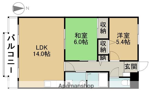 YOKOI HOUSE Ⅶ(2LDK/3階)の間取り写真