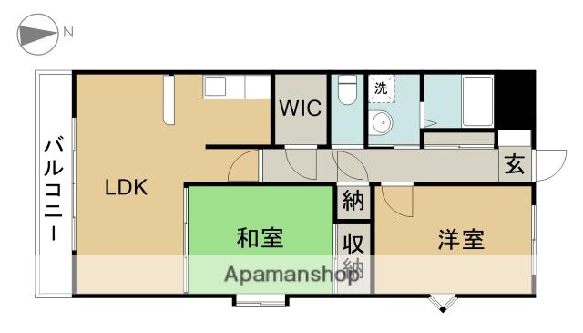 ベルクルール杉本Ⅱ(2LDK/5階)の間取り写真