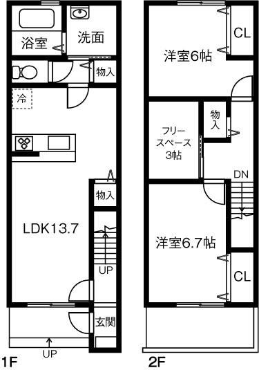 セントラルコート七宝(2LDK)の間取り写真