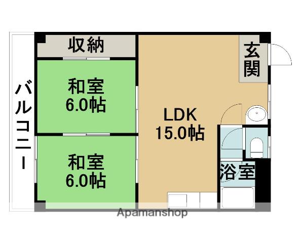 OS・SKYマンション甚目寺(2LDK/4階)の間取り写真