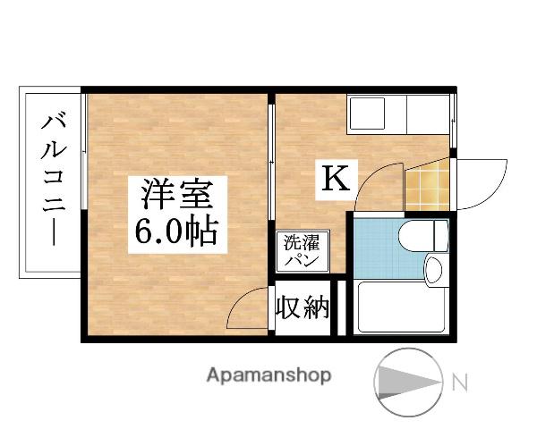 タウニーヨネモト(1K/2階)の間取り写真