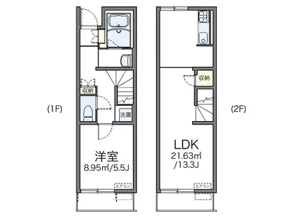 レオネクスト高木吉山(1LDK/1階)の間取り写真