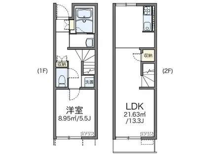 レオネクスト桃の木(1LDK/1階)の間取り写真