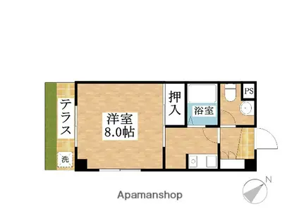 第二高田マンション(1K/1階)の間取り写真