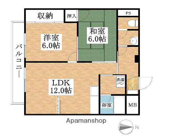 サープラス2Lコスモハイツ(2LDK/2階)の間取り写真