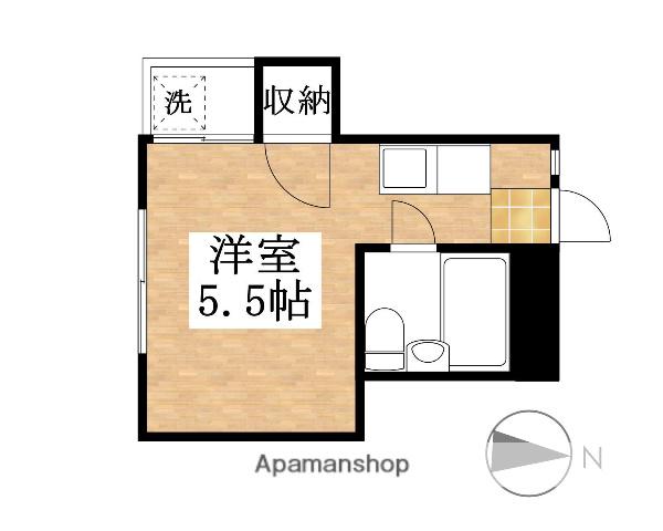 シャンポール松本(ワンルーム/1階)の間取り写真