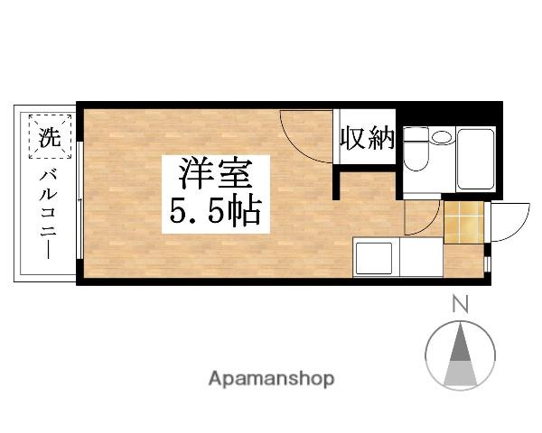 シャンポール松本(ワンルーム/2階)の間取り写真