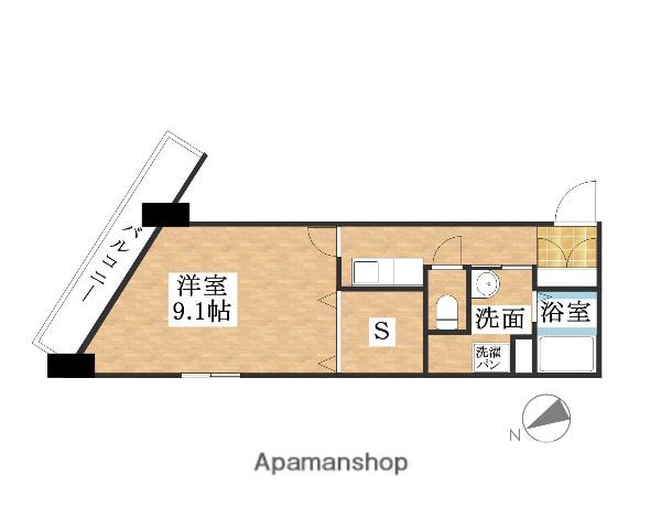 アーサ上小田井(1K/4階)の間取り写真
