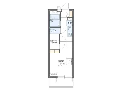 レオパレス風弐号館(1K/2階)の間取り写真