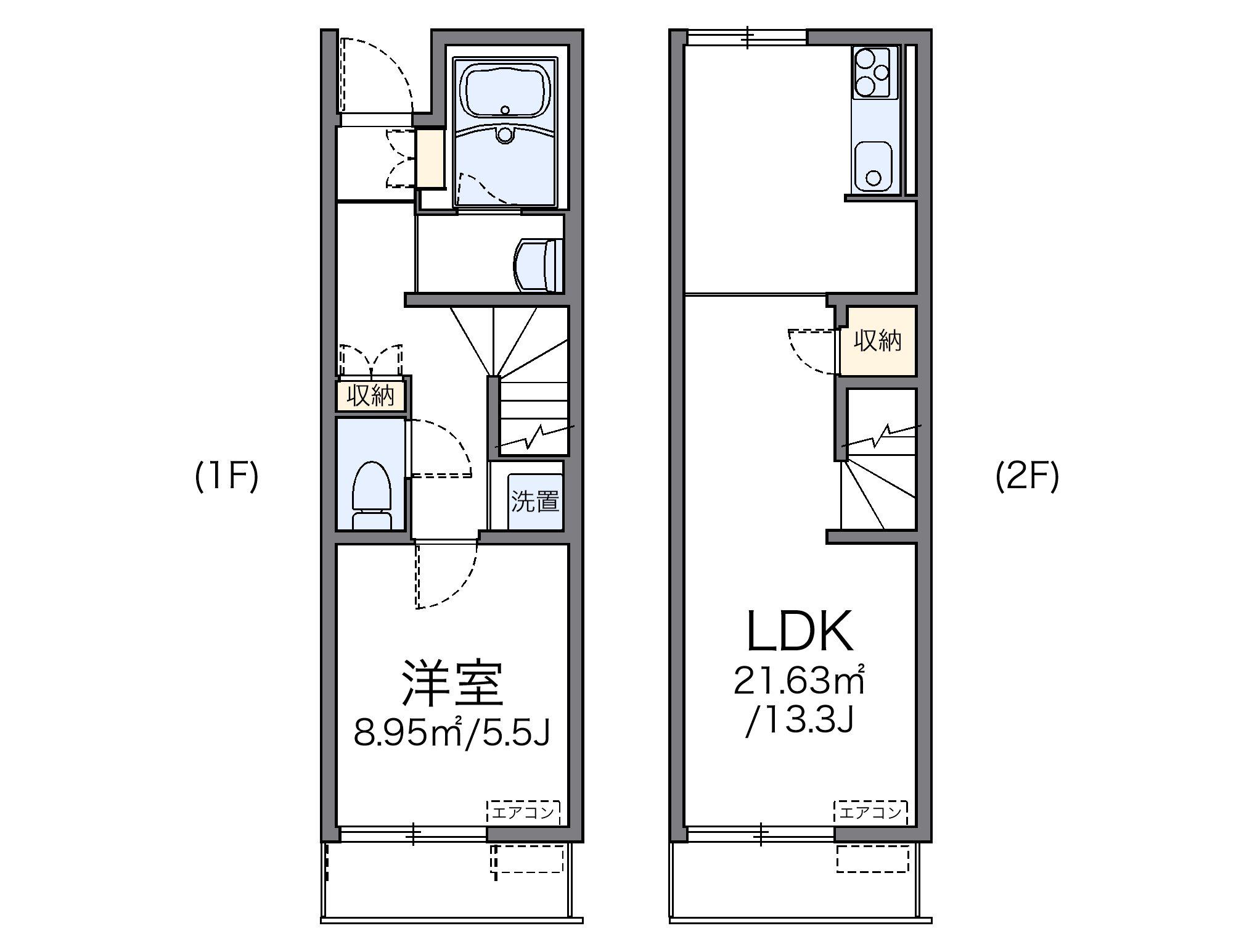 レオネクスト高木吉山(1LDK/1階)の間取り写真