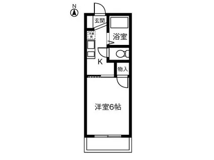 オスカーハイツ(1K/2階)の間取り写真