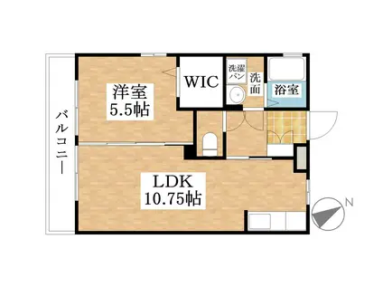 マノワール十六田(1LDK/2階)の間取り写真